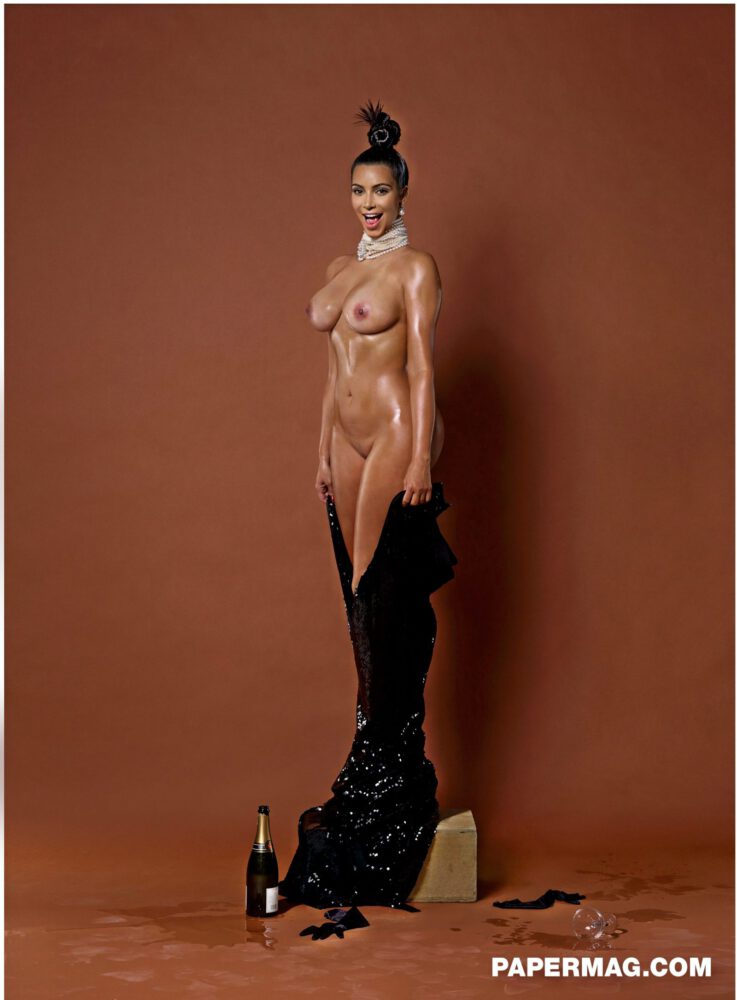 Kim Kardashian Flaunts Big Boobs And Ass In Naked Photoshoot For Paper