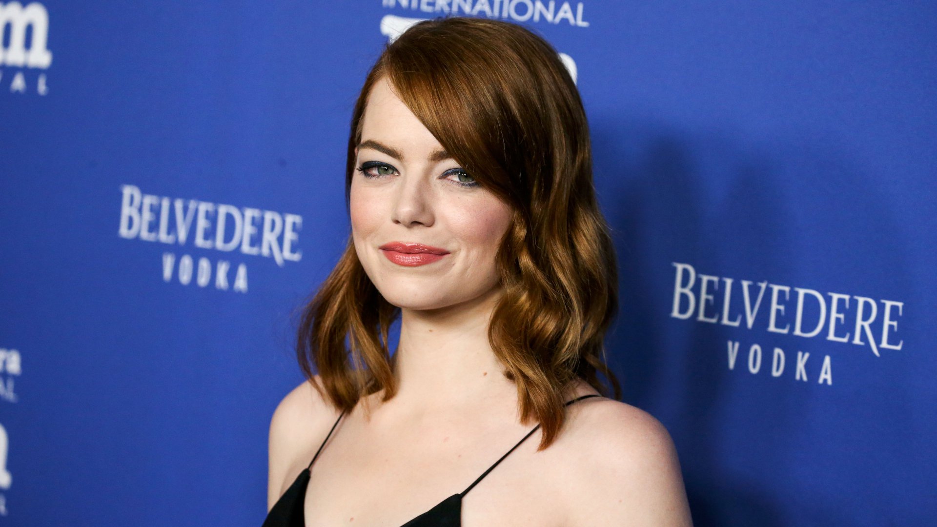 Emma stone with bangs