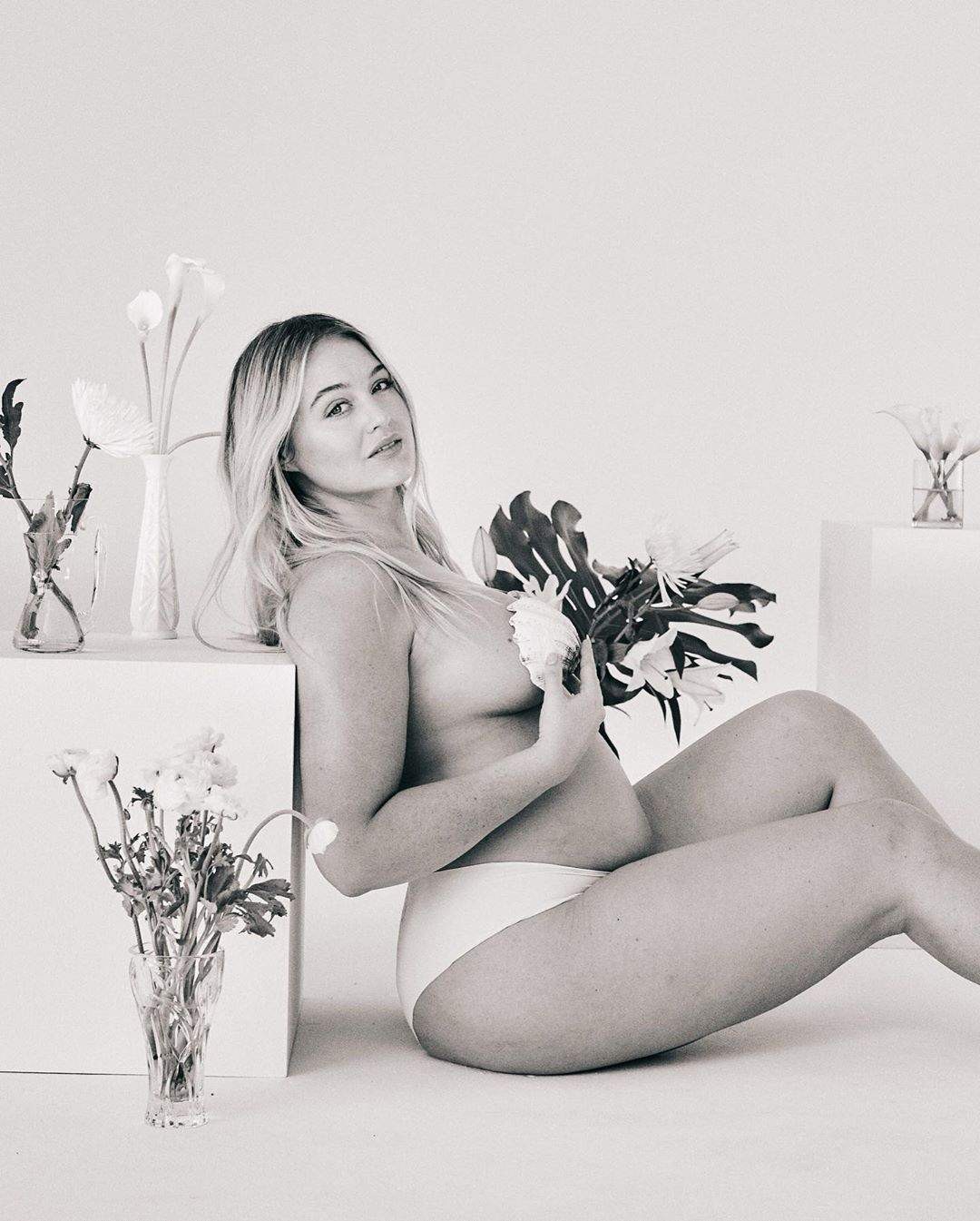 Iskra Lawrence Topless But Covered.