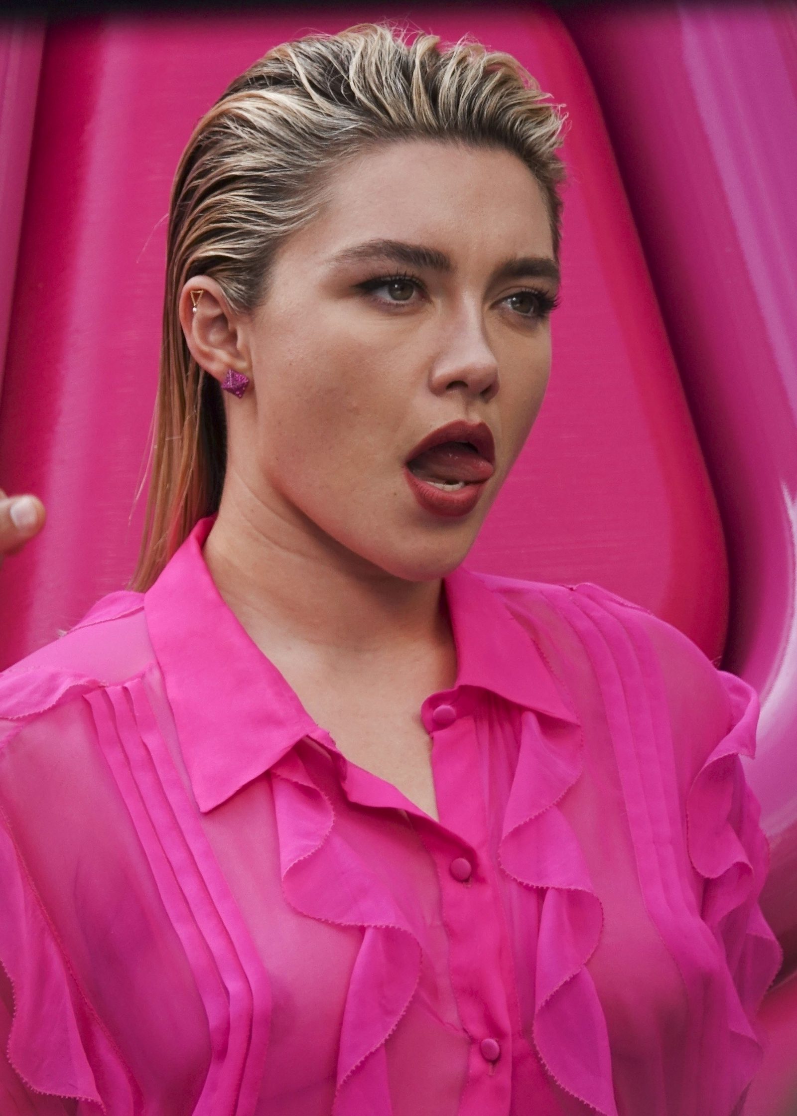 Florence Pugh Valentino Transparent Dress Boobs Nipples Hot Celebs Home